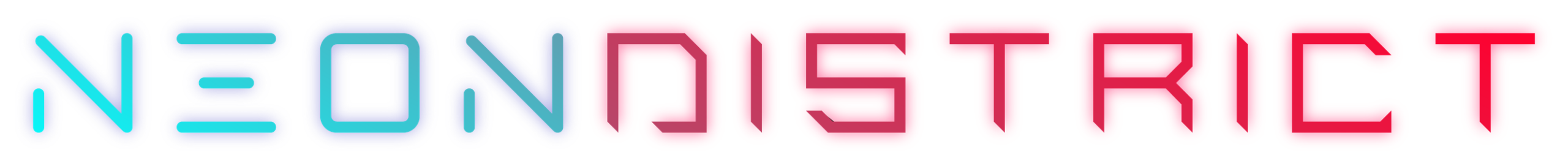 Logotipo do distrito de néon