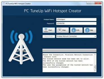 PCTuneUp Free WiFi Hotspot Creator Logo