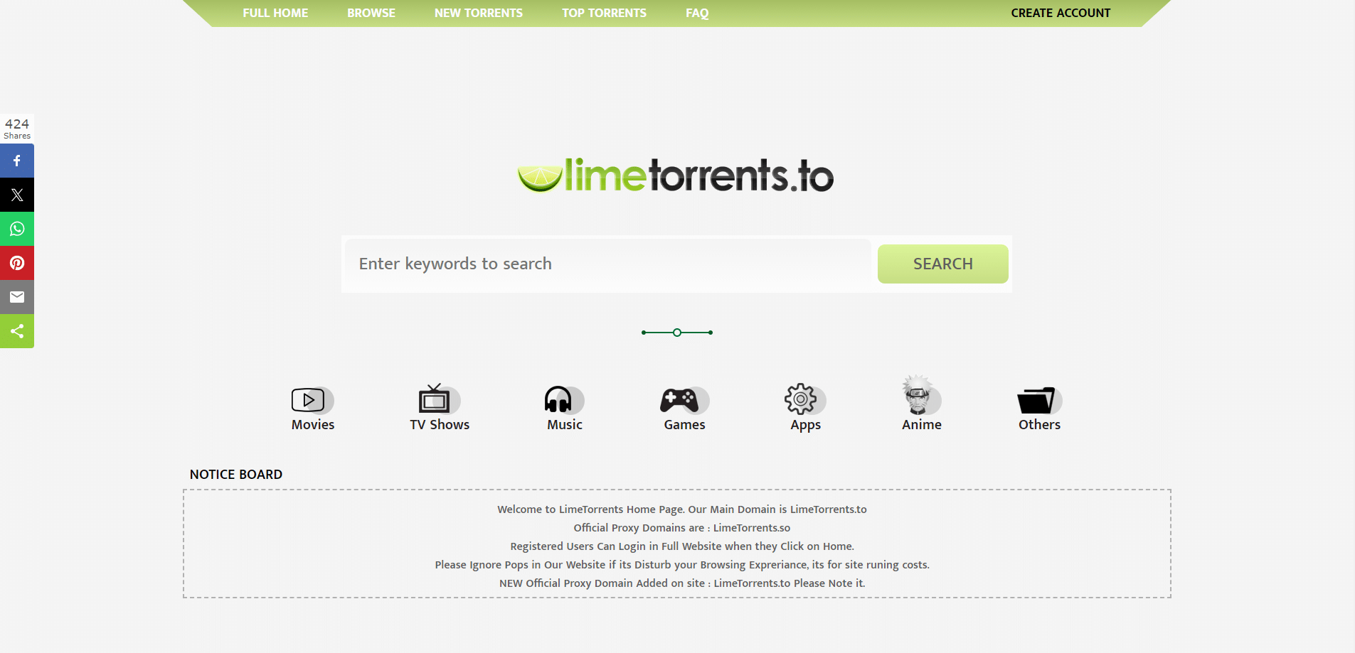 LimeTorrents Screenshot