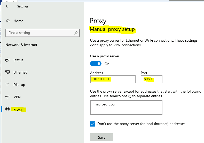 SOCKS5 Proxy Windows