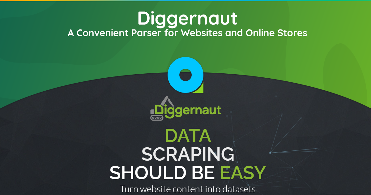 Diggernaut – 웹사이트와 온라인 상점을 위한 편리한 파서