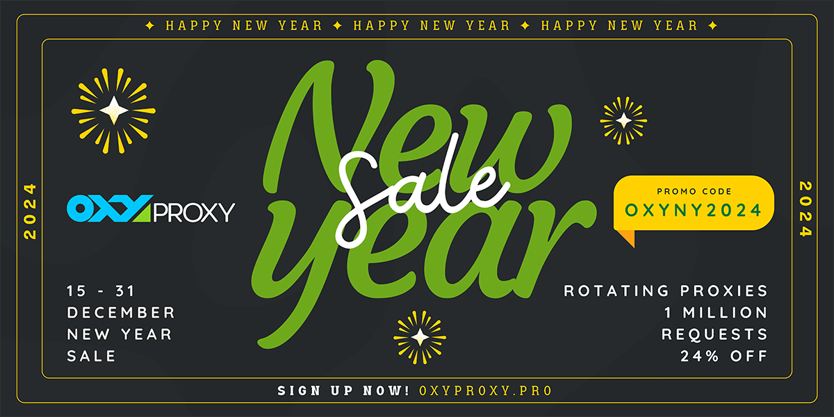 Zwiększ swój rok 2024 dzięki ekskluzywnej rabacie noworocznej OneProxy!
