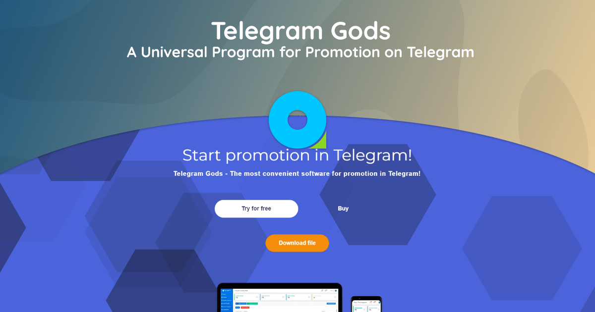 Telegram Gods: un programa universal de promoción en Telegram