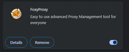 FoxyProxy: Chrome 확장 프로그램